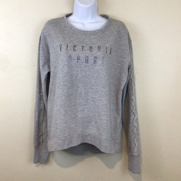 Victoria Sport Tops - Victoria Sport Gray Pullover Crew Neck Sweatshirt